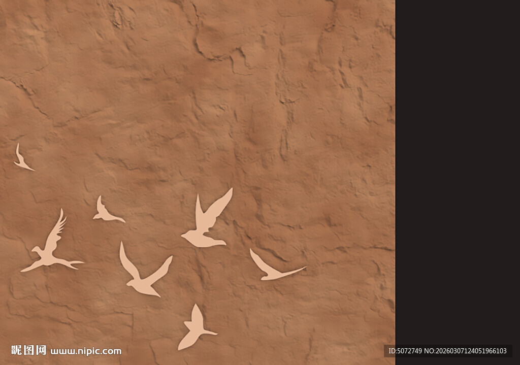 飞鸟于古朴背景中翱翔装饰画背景