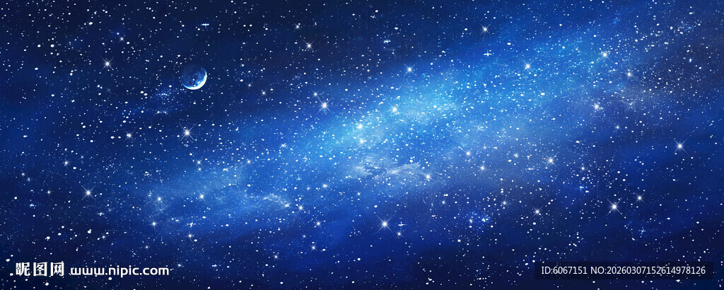 浩瀚黑色宇宙星空背景墙
