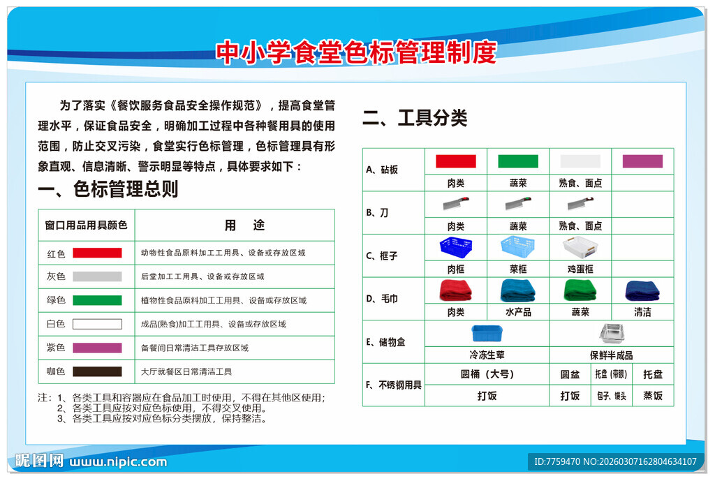 食堂色标管理制度