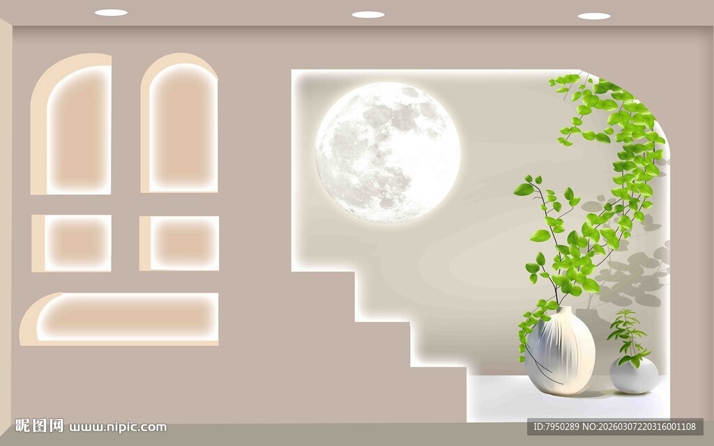 楼梯角落绿植装饰景观