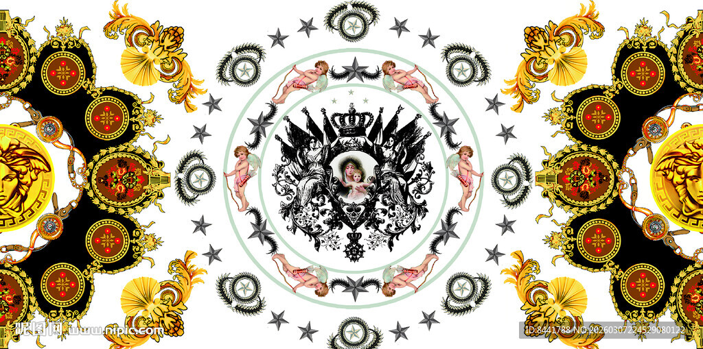 精美对称花纹图案设计