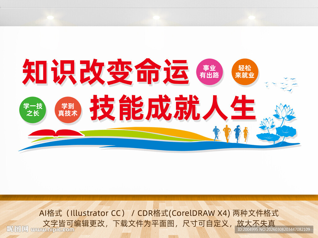 学技能职业教育文化墙