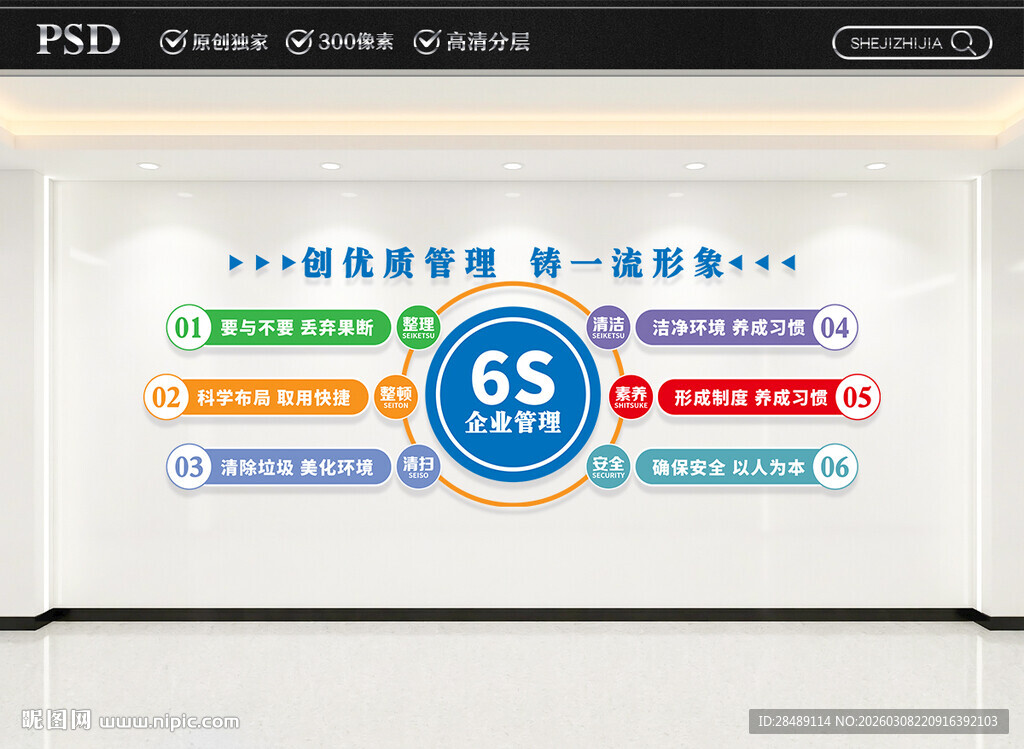 6s企业管理文化墙