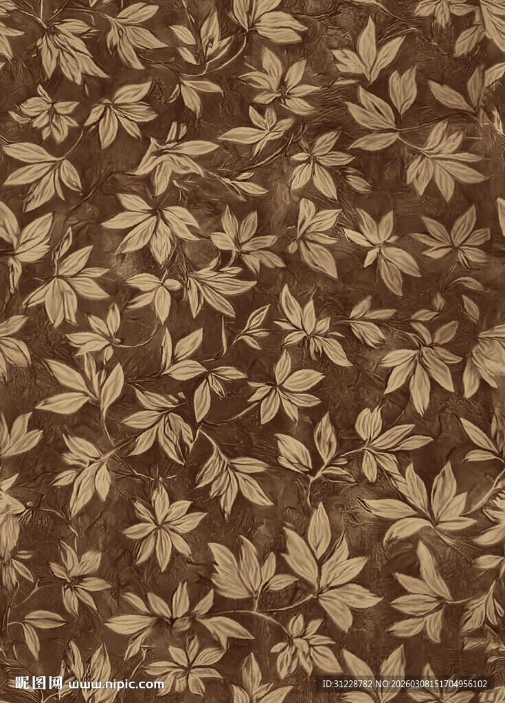 复古花卉图案布料纹理