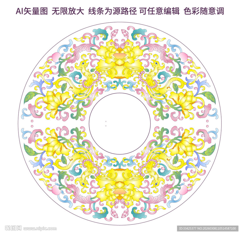 金凤凰吉祥花纹粉彩景泰蓝纹饰