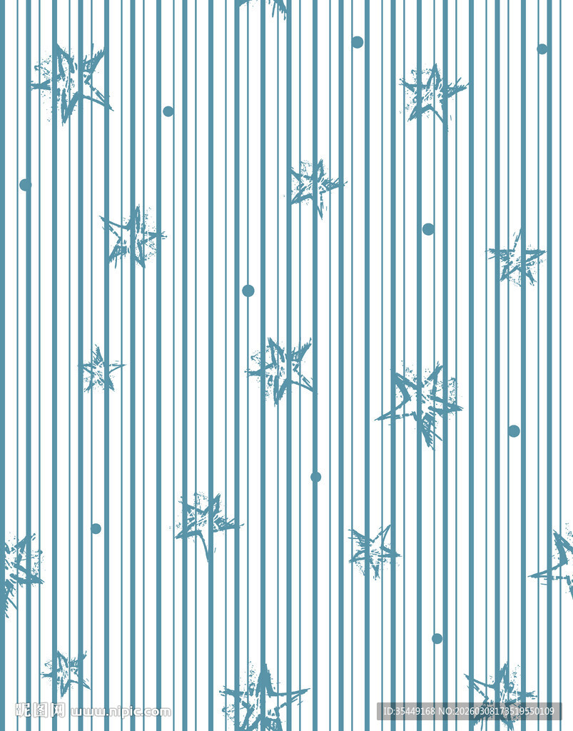 蓝白条纹雪花图案背景
