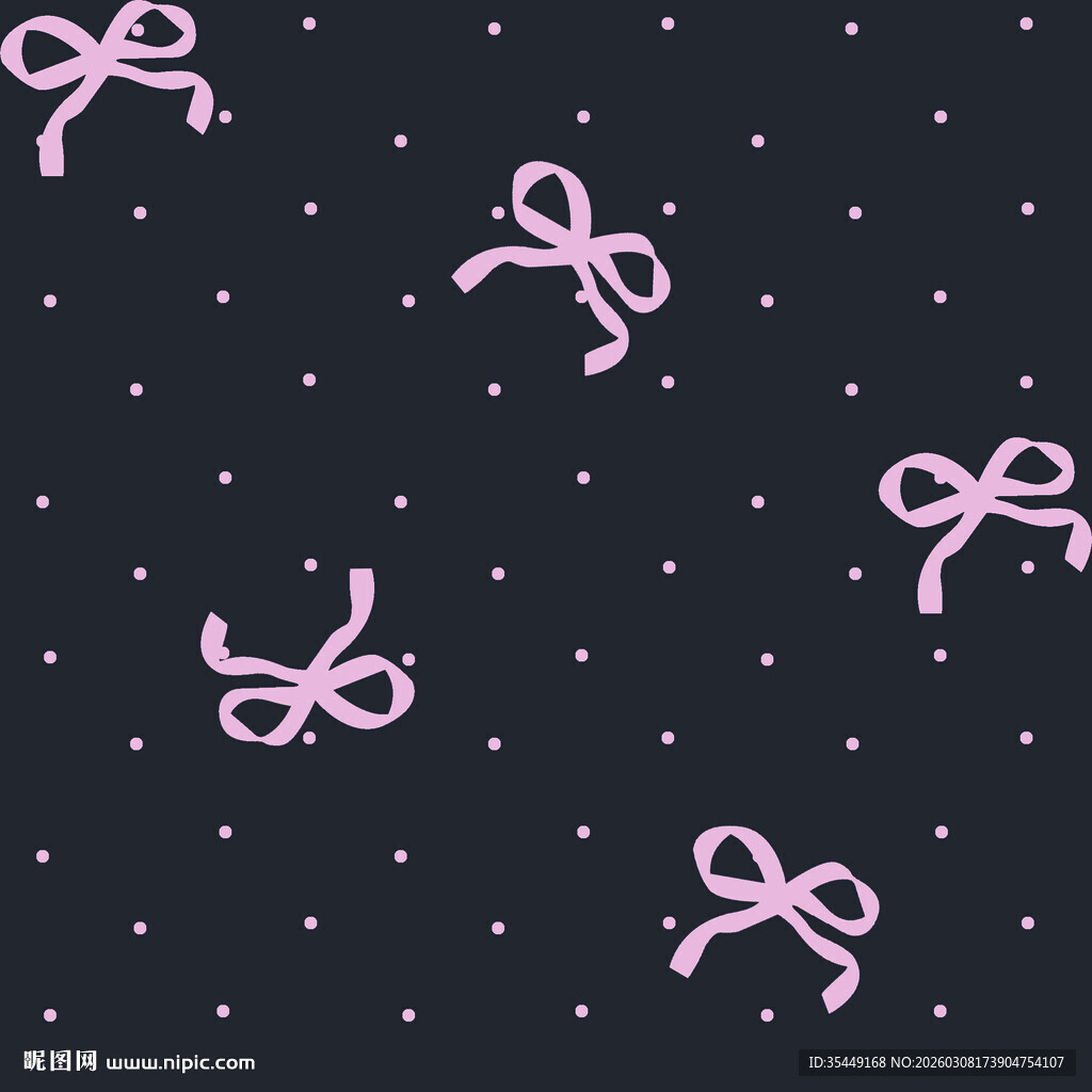 粉色蝴蝶结深色背景图案