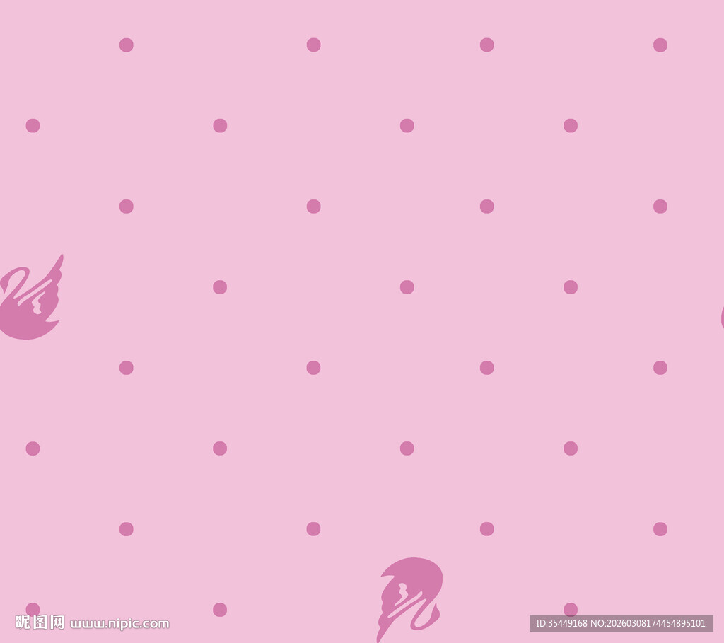 粉色水母波点背景图案