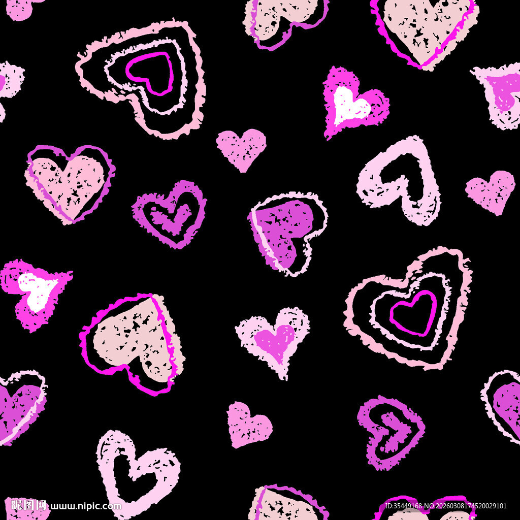 粉色爱心图案背景