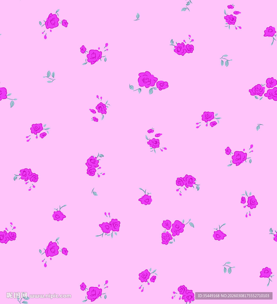 粉色可爱花朵图案背景