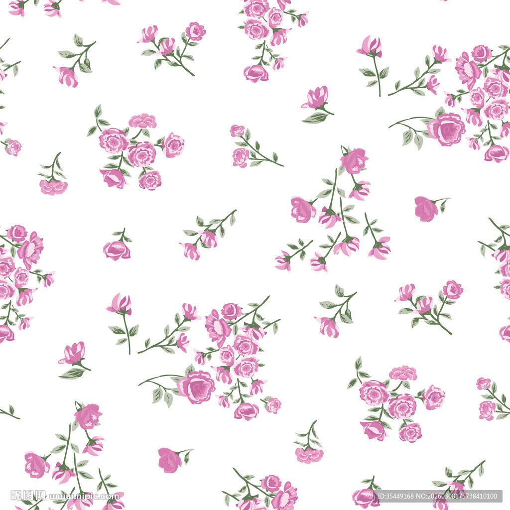 粉色碎花图案背景