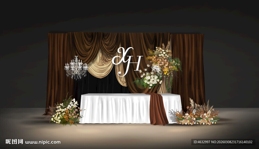 韩式婚礼 咖色婚礼