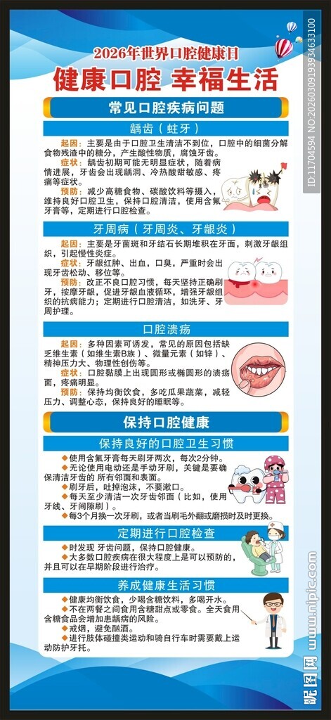 世界口腔健康日展架