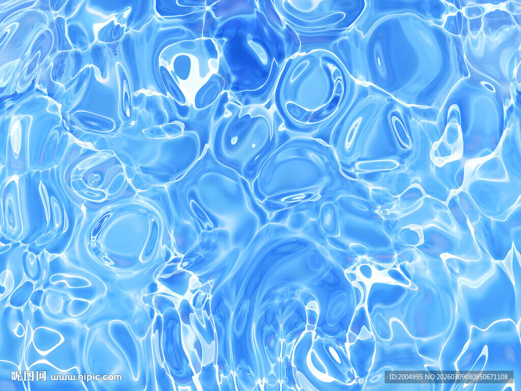 蓝色梦幻水波纹