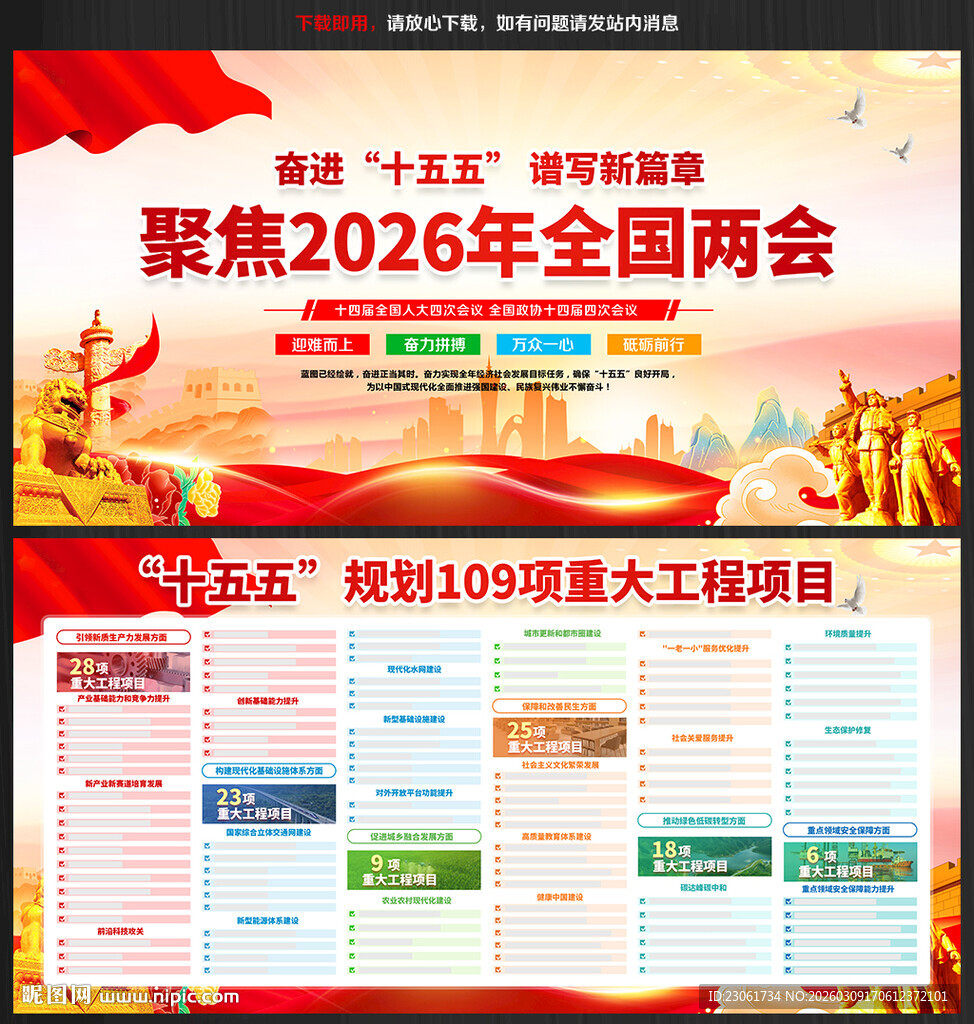 十五五规划109项重大工程项目