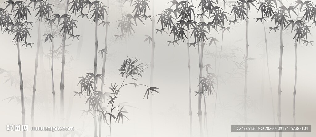 水墨竹子