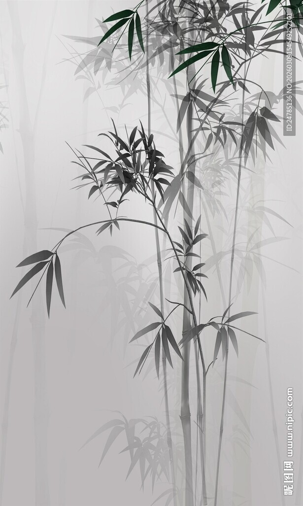 水墨竹子背景