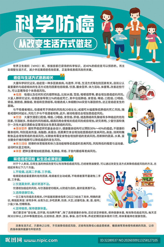 科学防癌从改变生活方式做起