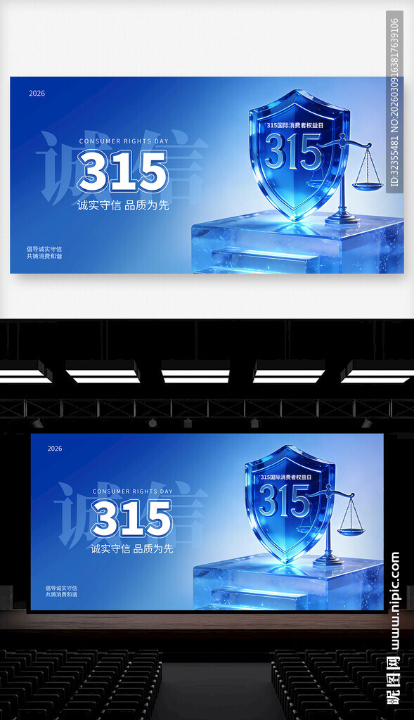 315消费者权益日宣传展板设计