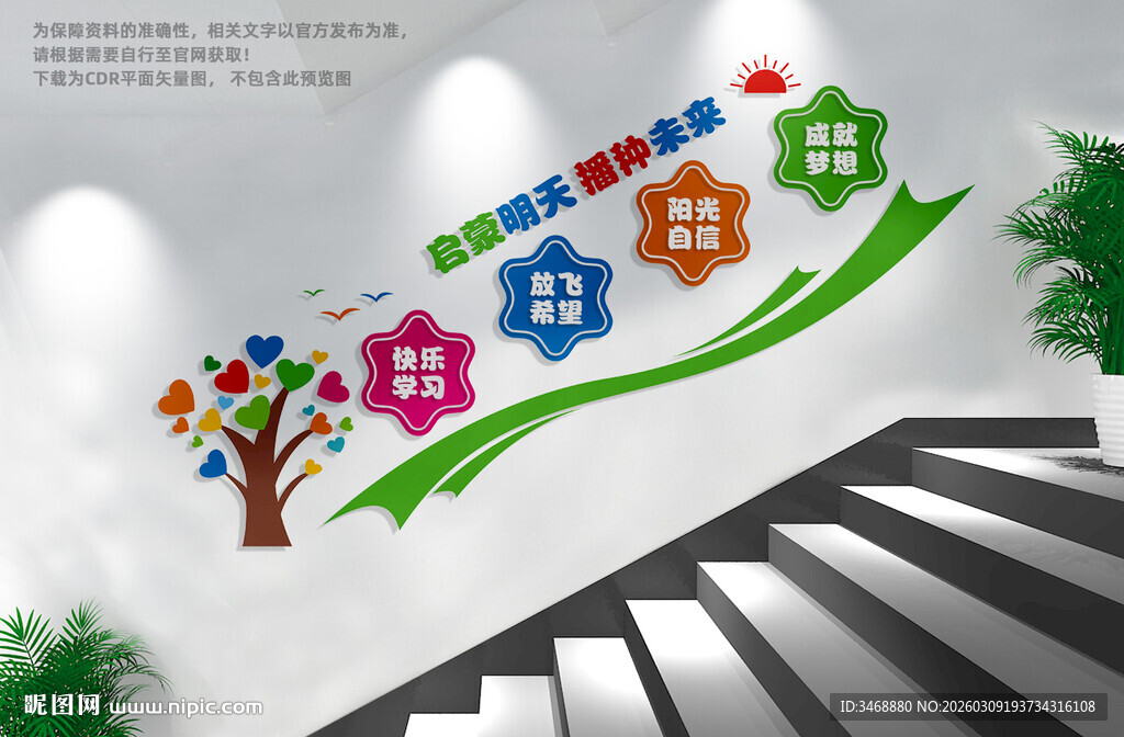 幼儿园楼梯文化墙