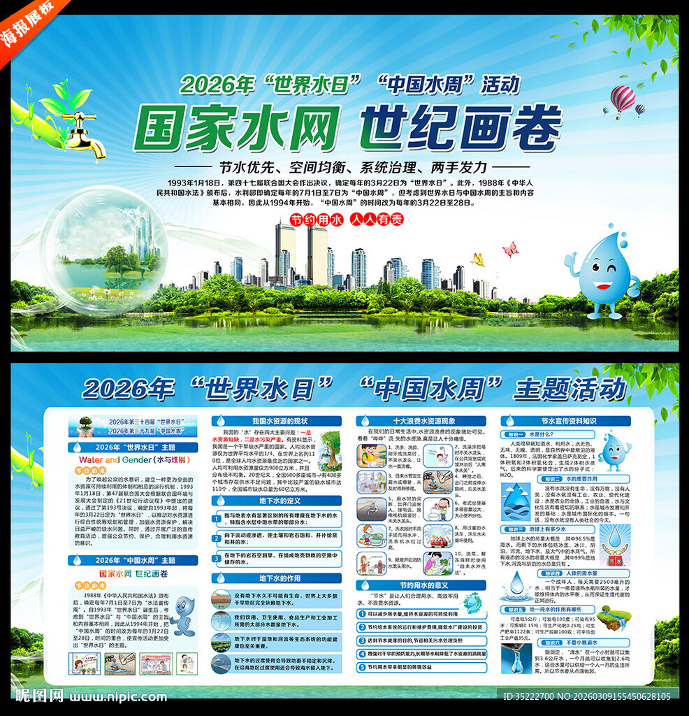 世界水日宣传展板
