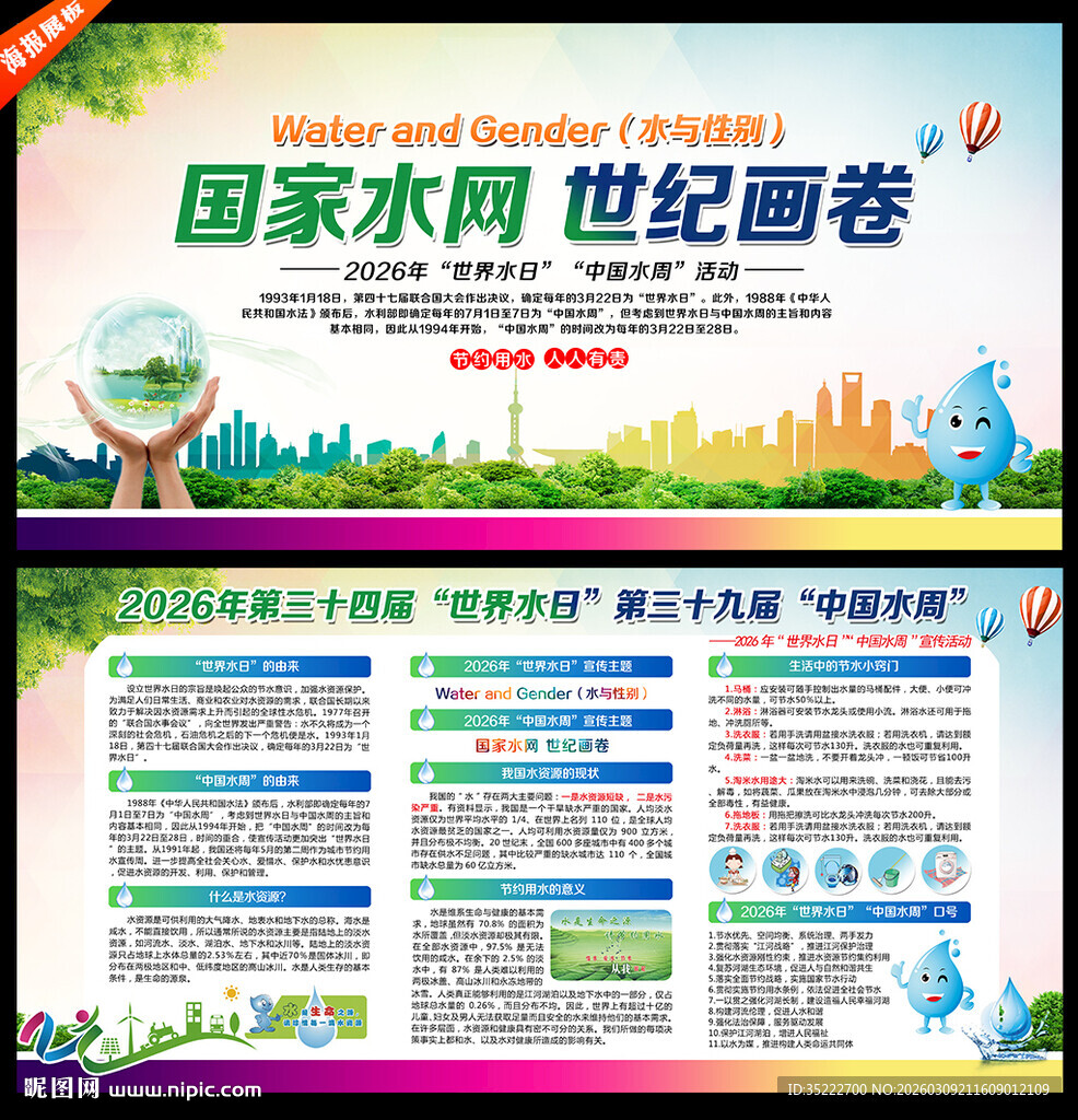 2026年世界水周宣传栏