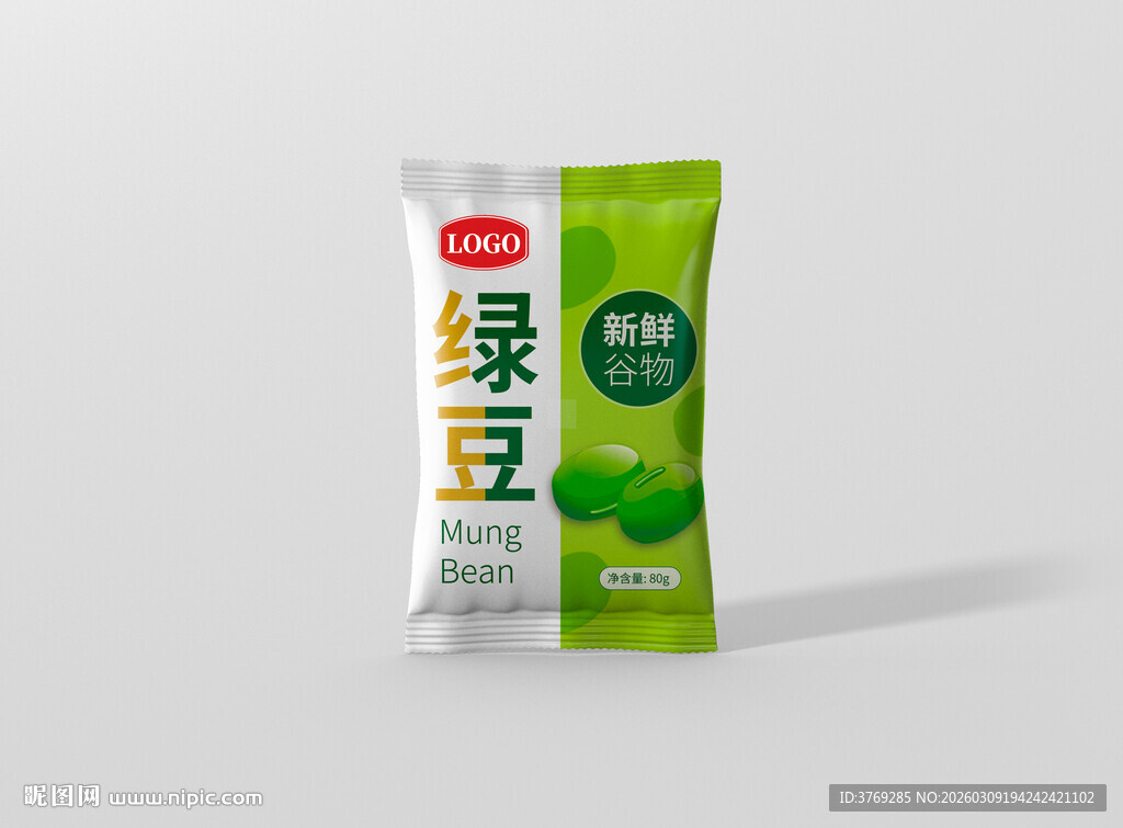 绿豆食品包装设计一系列展示