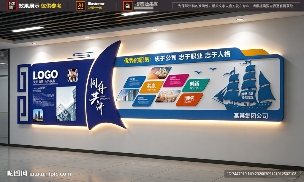 企业公司简介文化墙