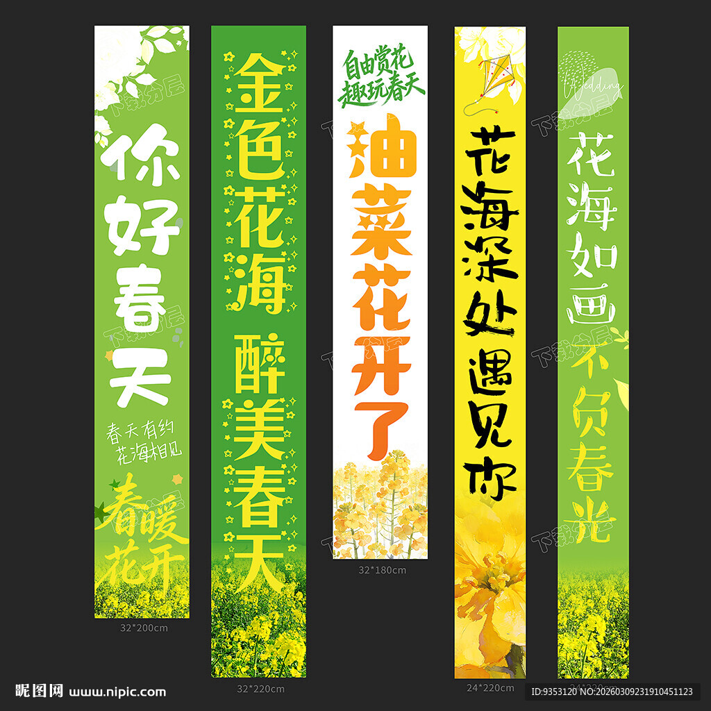 油菜花条幅