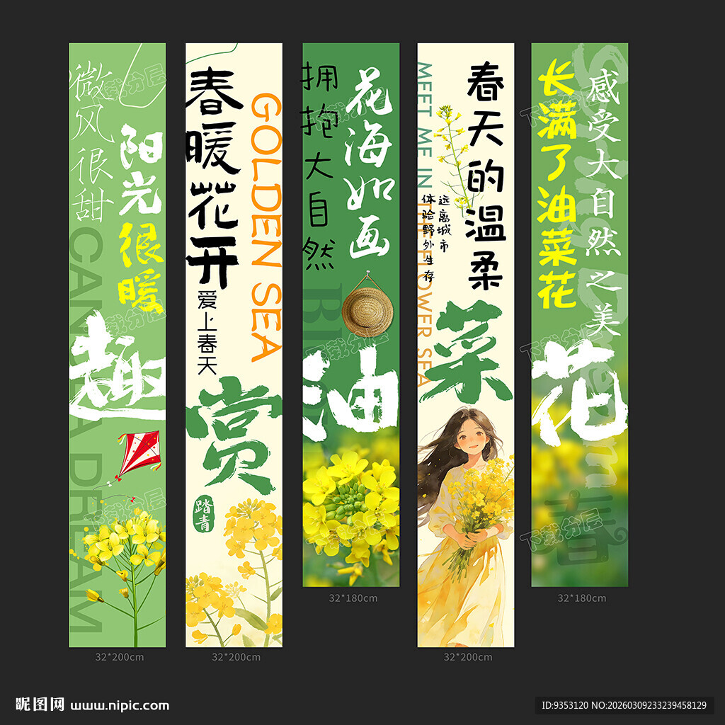 油菜花条幅