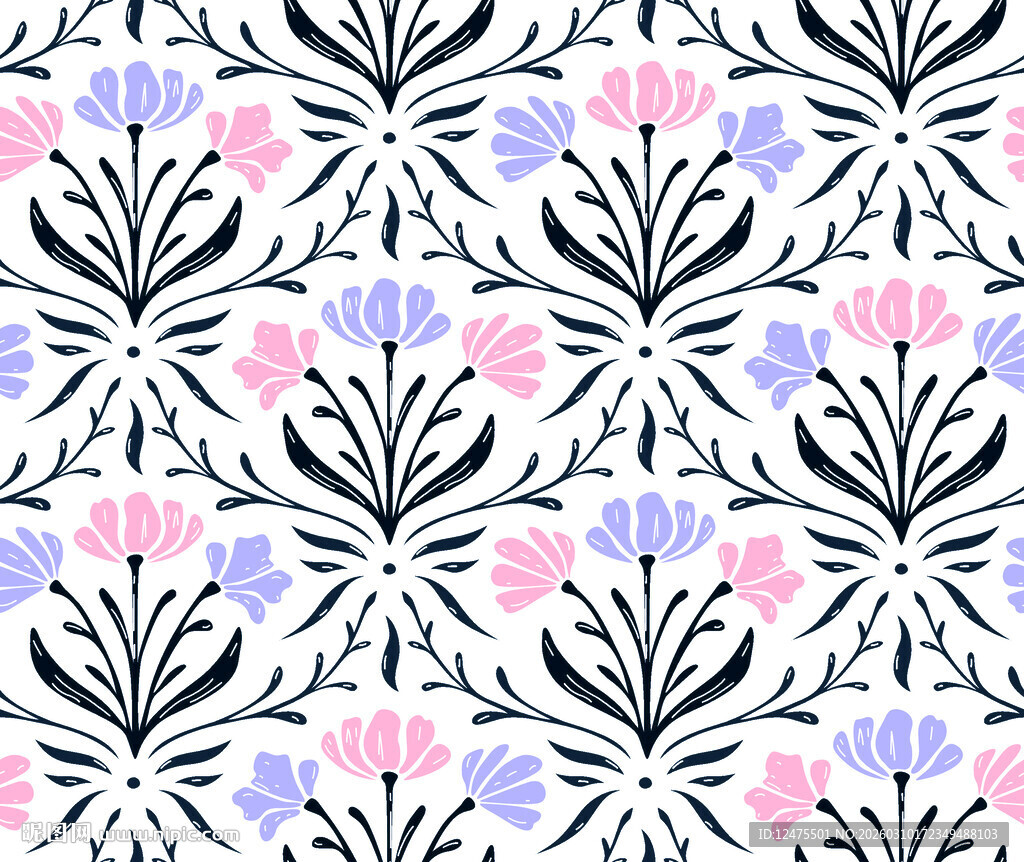 花卉图案背景纹理设计