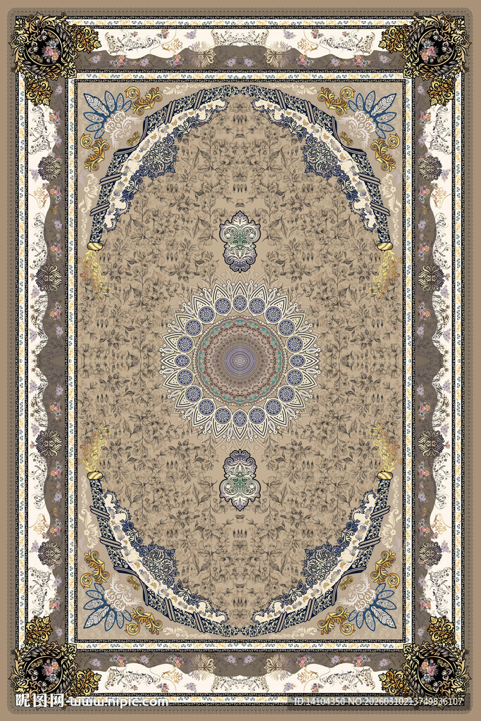 精美传统花纹地毯图案