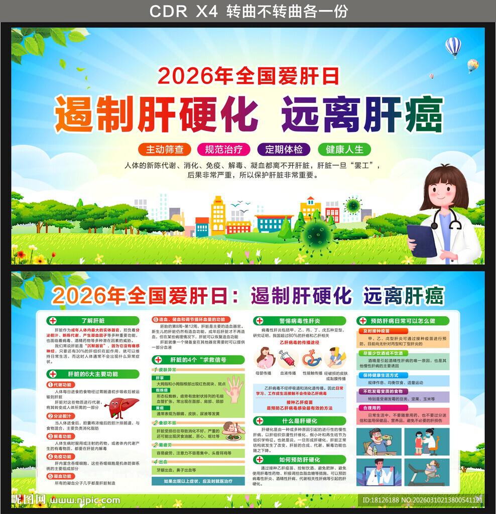 2026年全国爱肝日展板