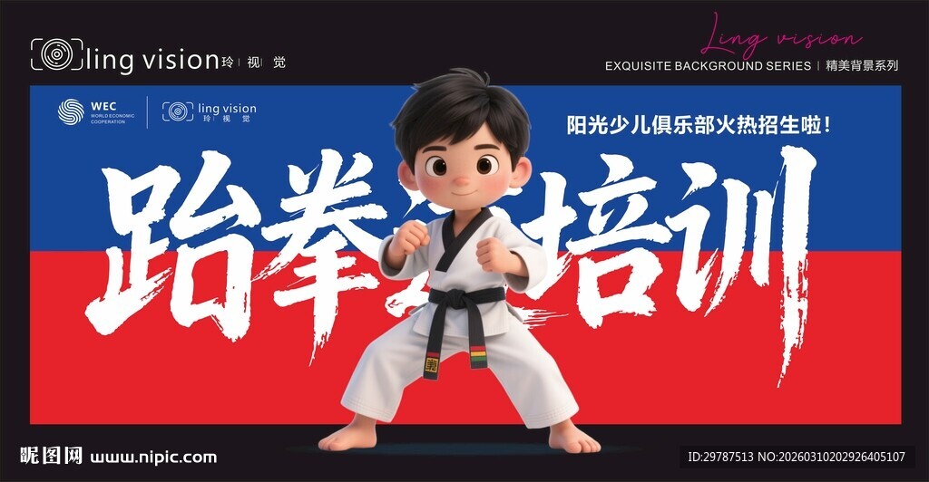 少儿跆拳道培训展示