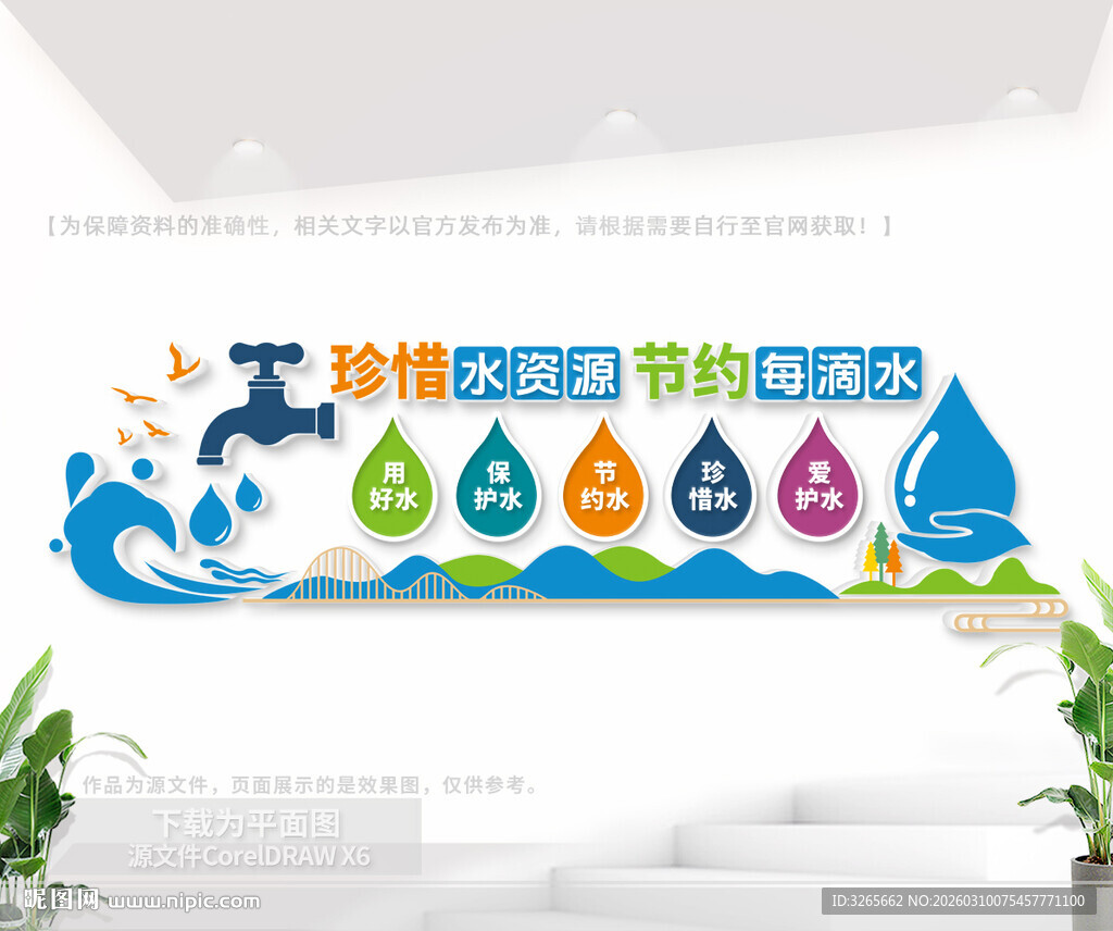 珍惜水资源户外公益文化墙