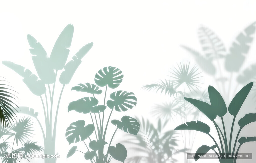 雾气磨砂膜效果绿植贴图