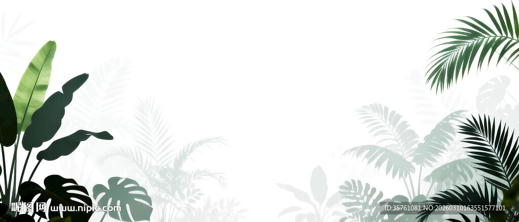 雾气磨砂膜效果绿植贴图