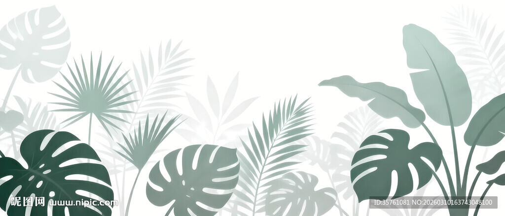 雾气磨砂膜效果绿植贴图