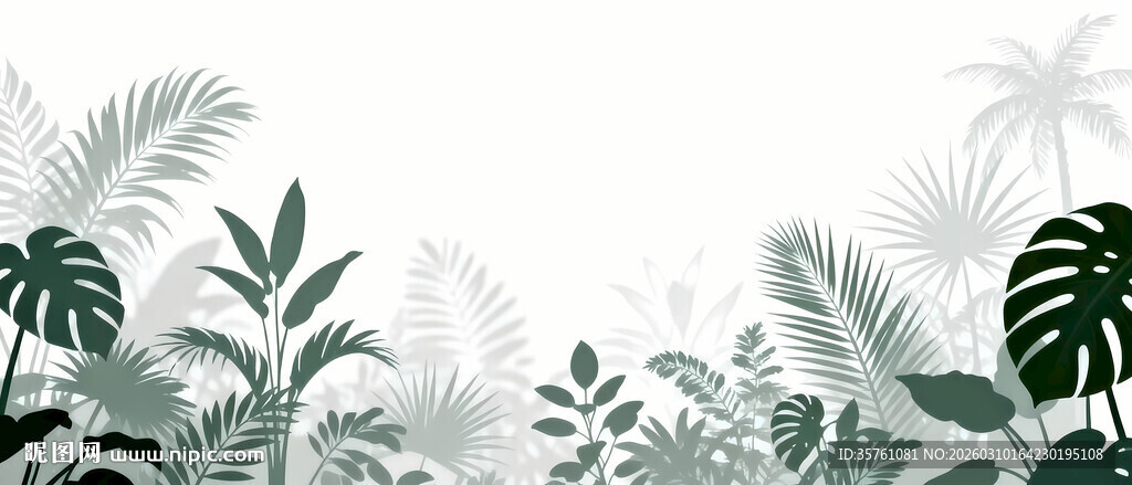 雾气磨砂膜效果绿植贴图