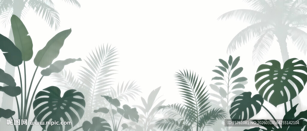 雾气磨砂膜效果绿植贴图