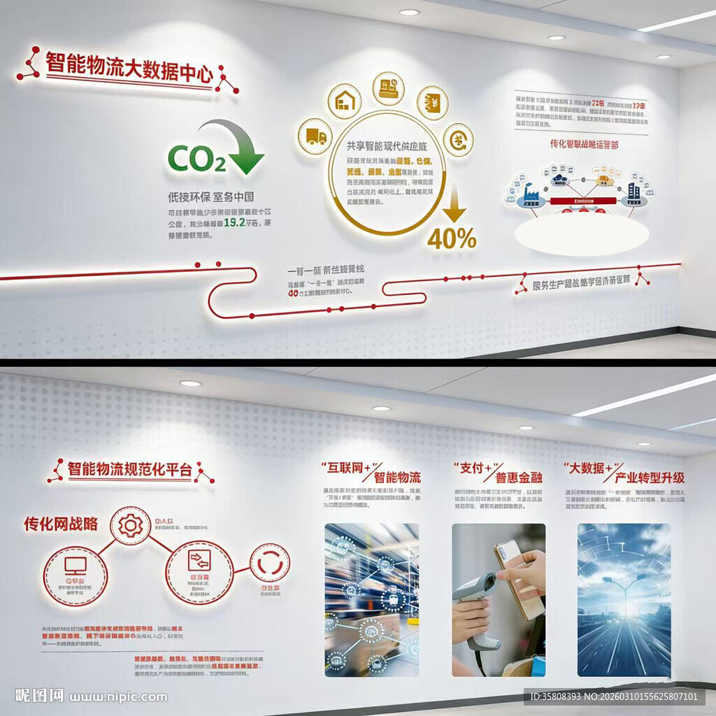 智能物流文化墙