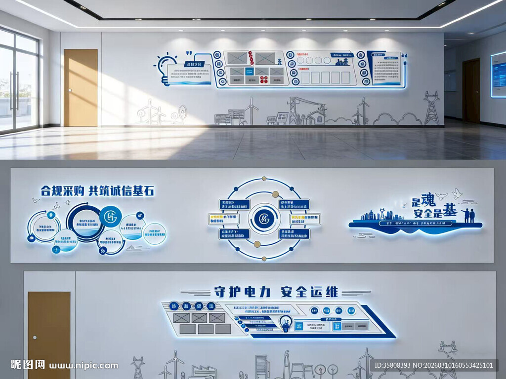 智能电网文化墙