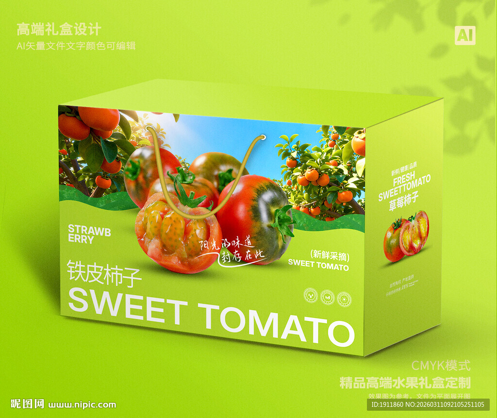 铁皮柿子礼盒 草莓西红柿包装