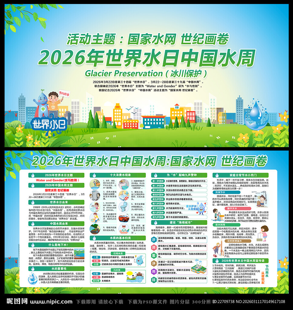 2026年世界水日展板