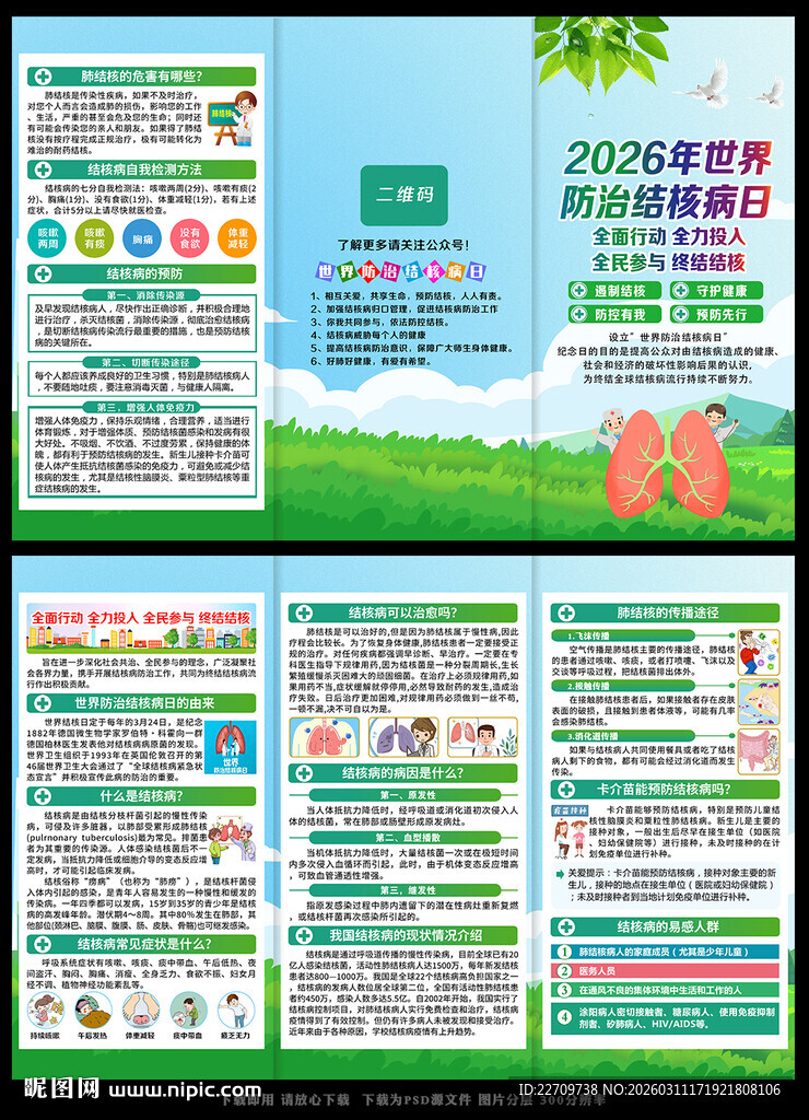 2026防治结核病日三折页