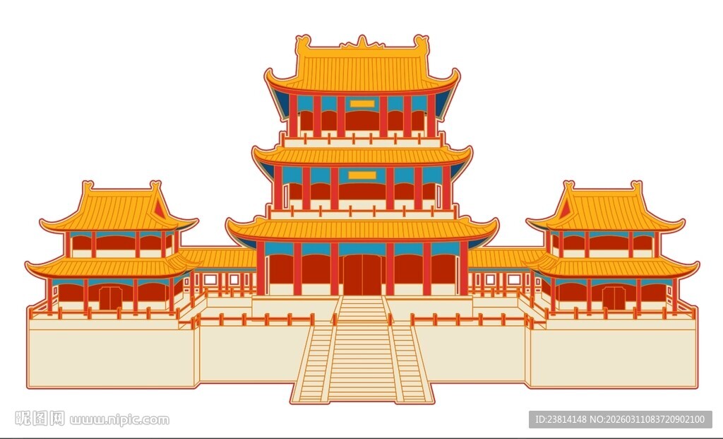 中式古建筑宫殿阁楼