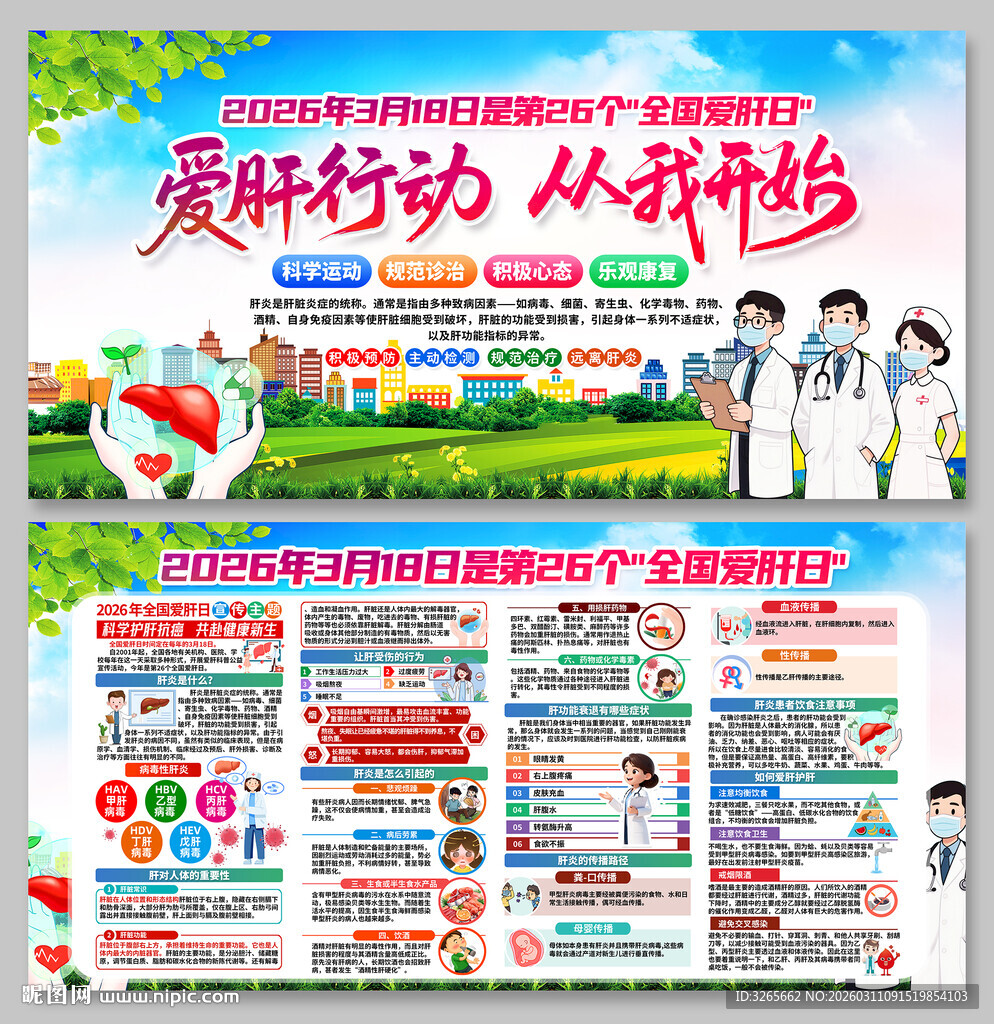 2026年爱肝知识板报栏