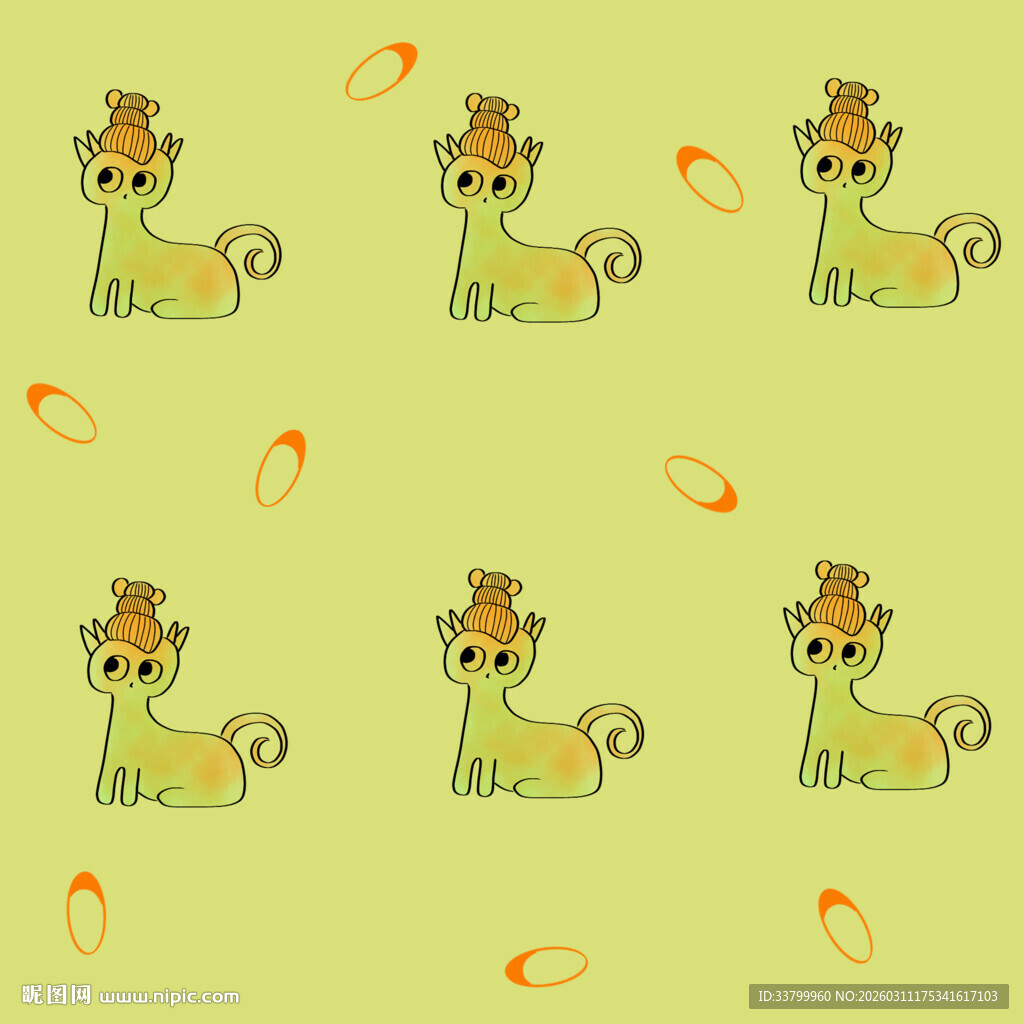 卡通小狗图案背景