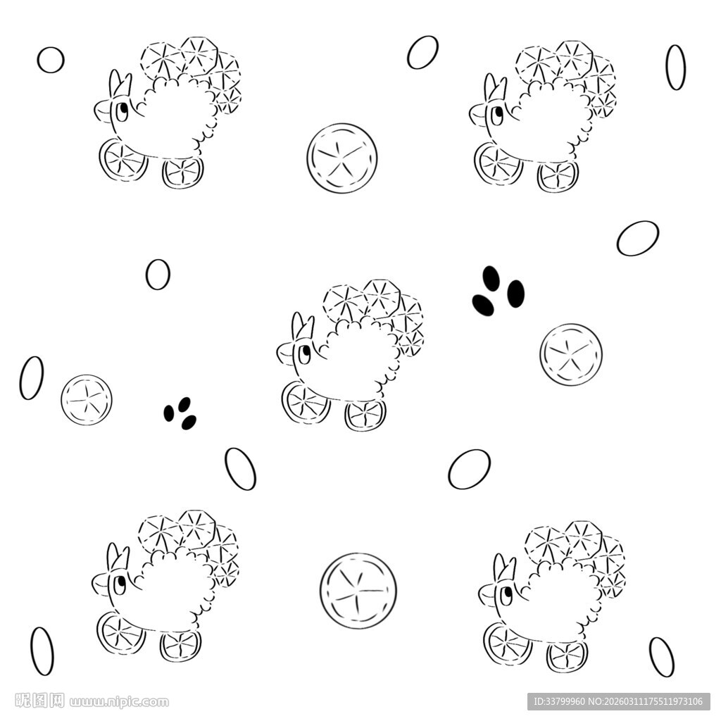卡通生物图案背景设计