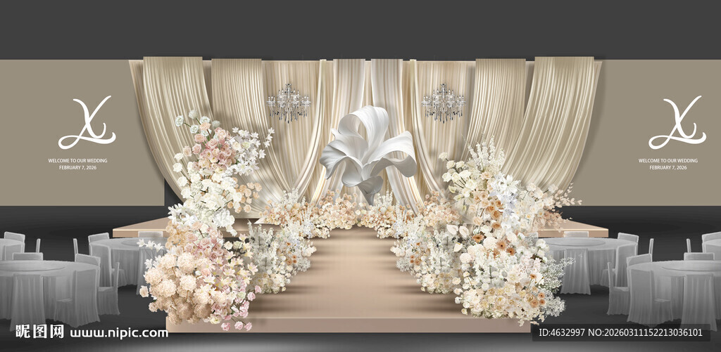 韩式婚礼 布幔婚礼